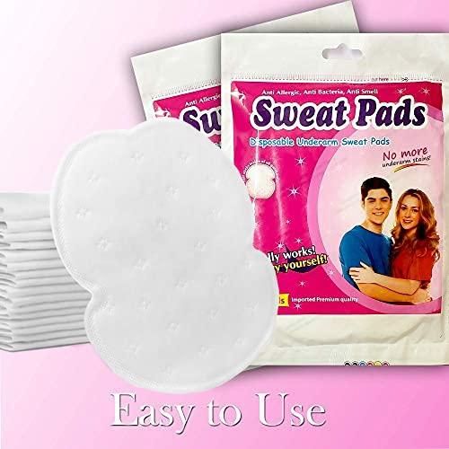 Underarms Sweat Pads Disposable Highly Absorbent Sweat Pads Cotton Anti Allergic, Anti Bacteria, Anti Smell For Men And Women (Pack of 20)